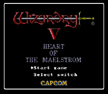 Wizardry V - Heart of the Maelstrom (USA) screen shot title